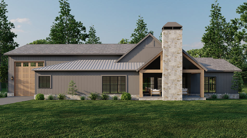 Rear View of this 4-Bedroom,2556 Sq Ft Plan -193-1273