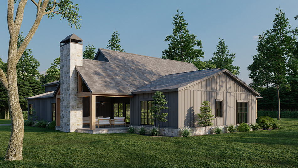 Rear View of this 4-Bedroom,2556 Sq Ft Plan -193-1273