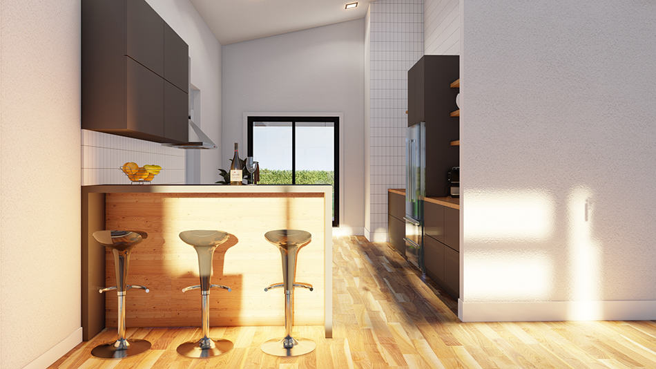 Kitchen: Breakfast Bar of this 3-Bedroom,1881 Sq Ft Plan -193-1274