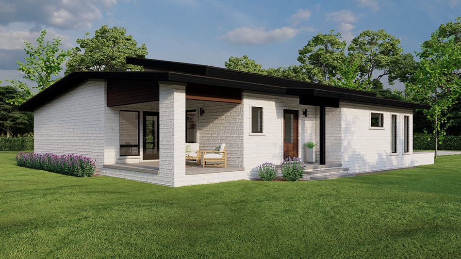 Rear View of this 3-Bedroom,1881 Sq Ft Plan -193-1274