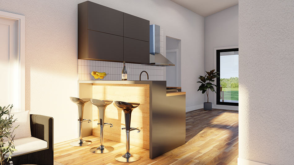 Kitchen: Breakfast Bar of this 3-Bedroom,1881 Sq Ft Plan -193-1275