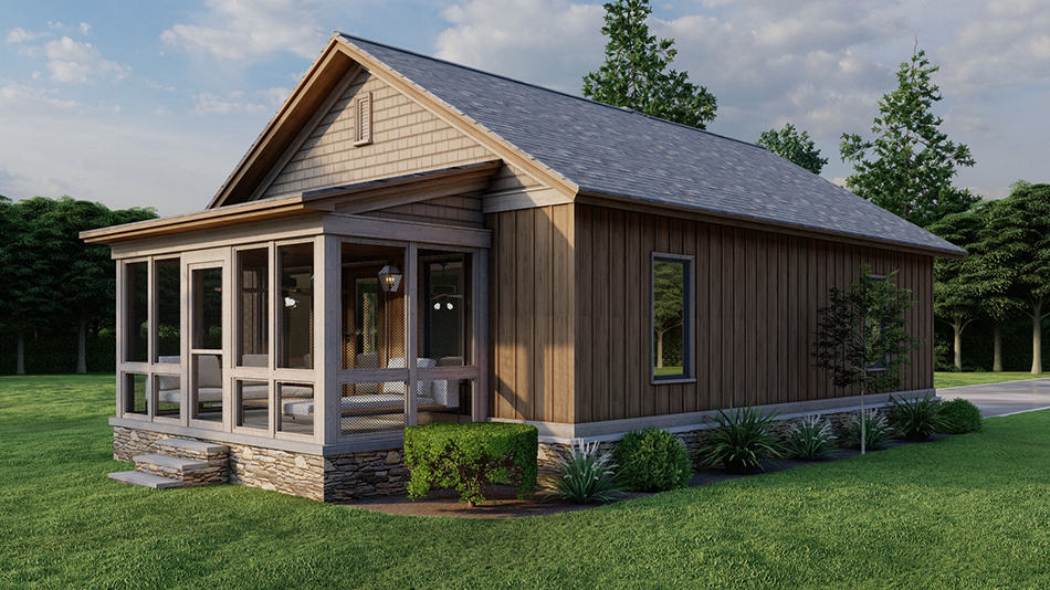 Right View of this 2-Bedroom,1071 Sq Ft Plan -193-1277