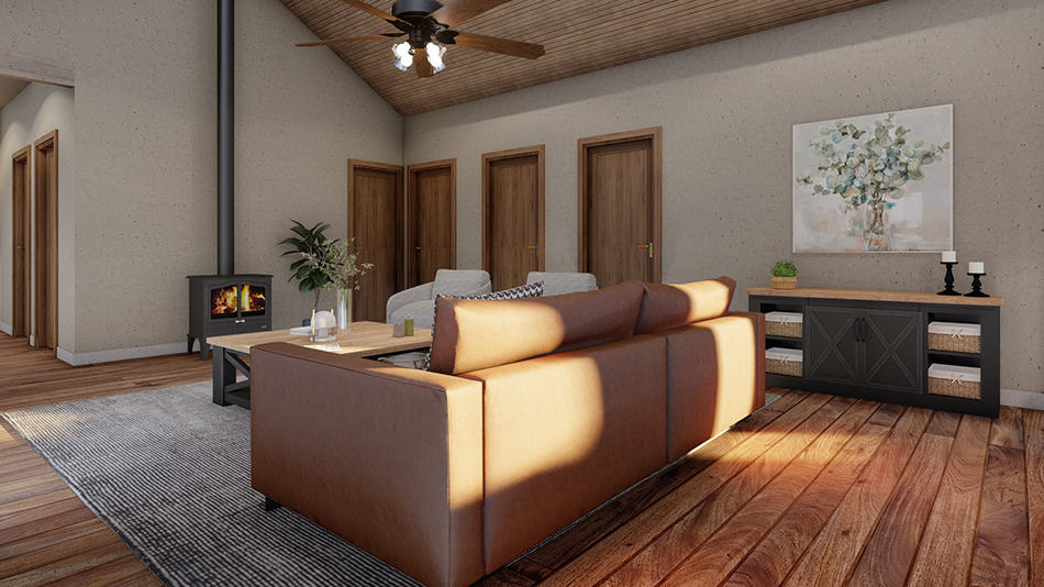 Great Room of this 2-Bedroom,1071 Sq Ft Plan -193-1277