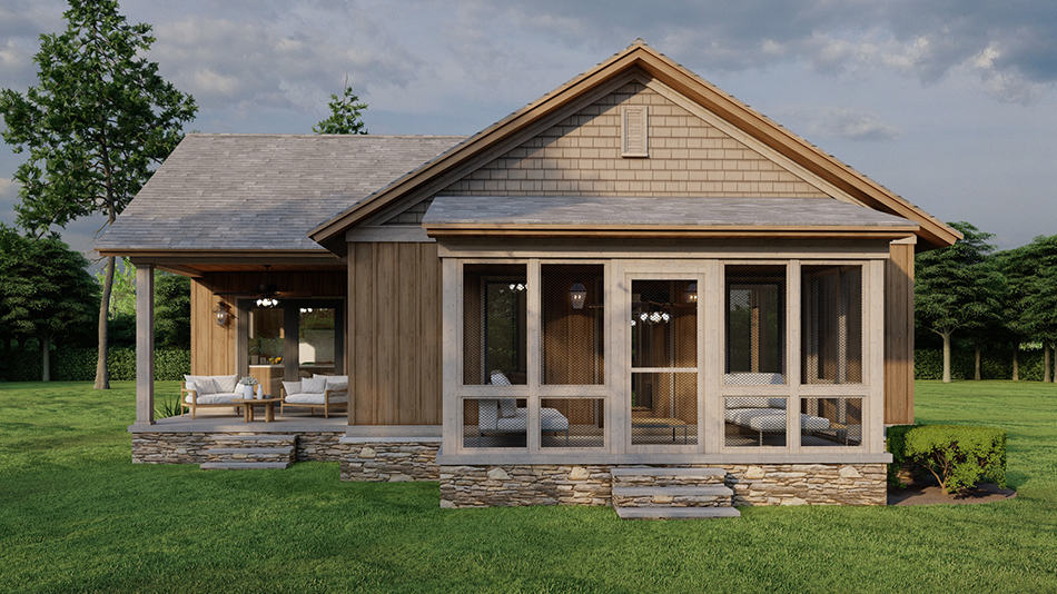 Front elevation of Coastal home (ThePlanCollection: House Plan #193-1276)
