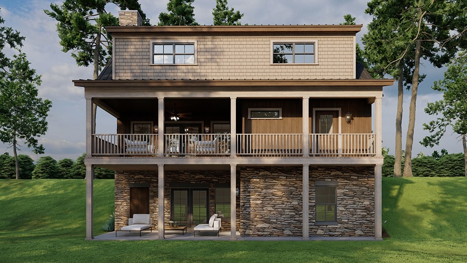 Rear View of this 3-Bedroom,2255 Sq Ft Plan -193-1278