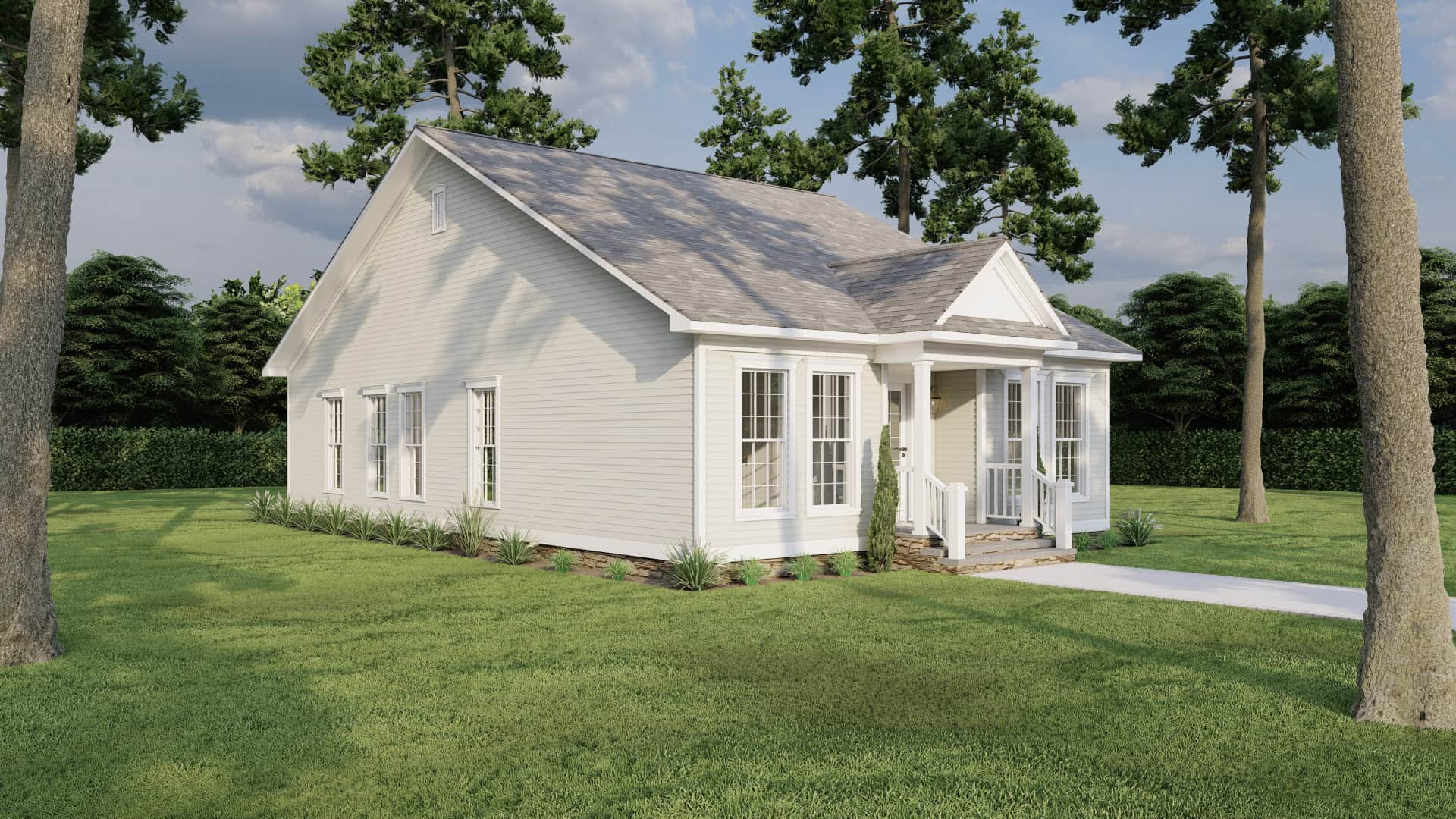Left Side View of this 3-Bedroom,1284 Sq Ft Plan -193-1279