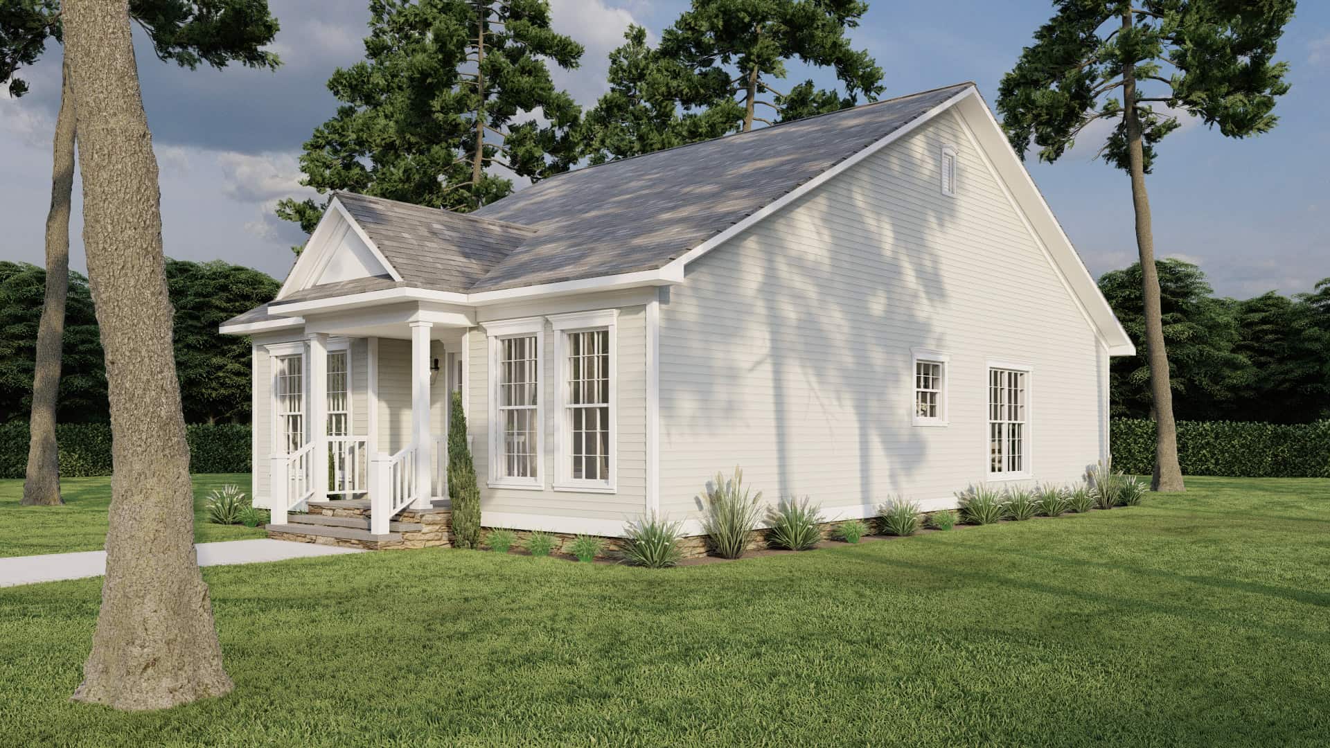 Right Side View of this 3-Bedroom,1284 Sq Ft Plan -193-1279