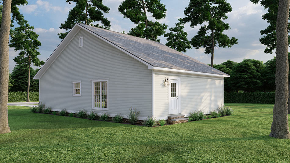 Rear View of this 3-Bedroom,1284 Sq Ft Plan -193-1279