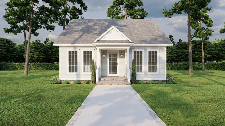 Front elevation of Country home (ThePlanCollection: House Plan #193-1279)