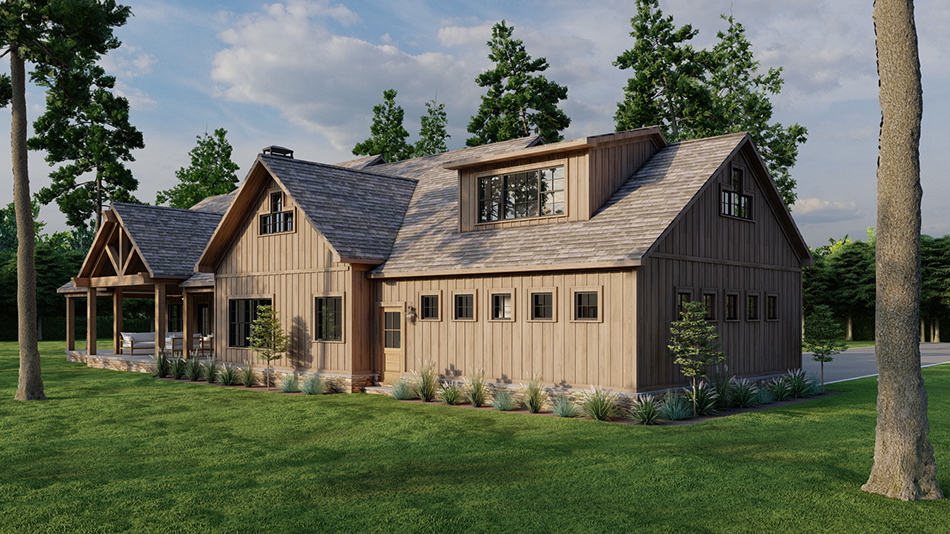 Rear View of this 3-Bedroom,2173 Sq Ft Plan -193-1280