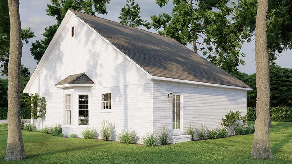 Rear View of this 3-Bedroom,1265 Sq Ft Plan -193-1281