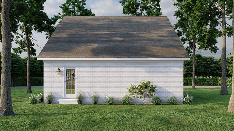 Rear View of this 3-Bedroom,1265 Sq Ft Plan -193-1281