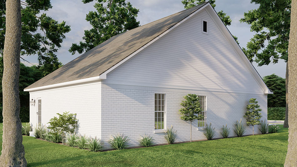 Rear View of this 3-Bedroom,1265 Sq Ft Plan -193-1281