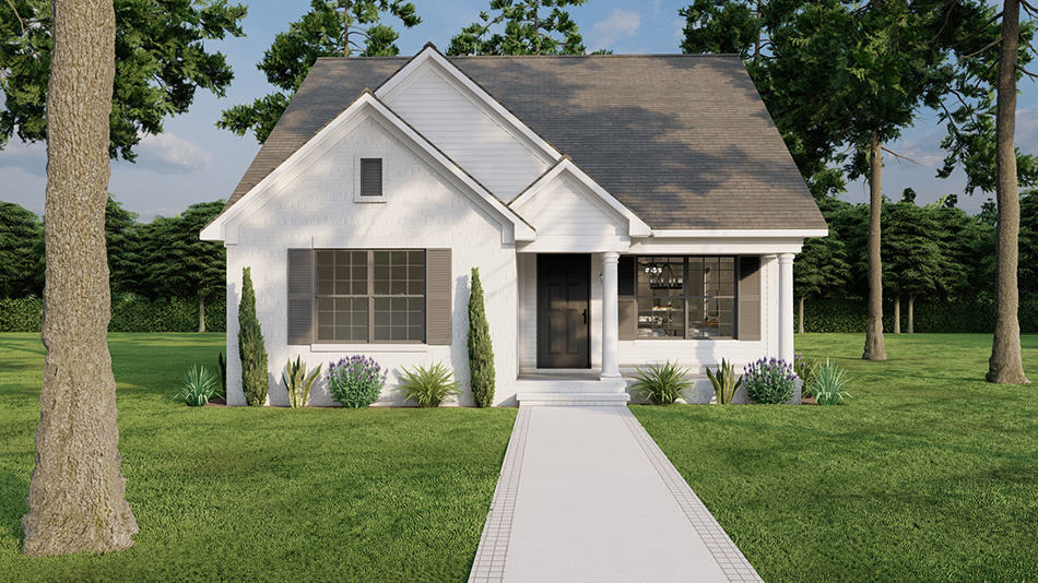 Front elevation of Country home (ThePlanCollection: House Plan #193-1282)