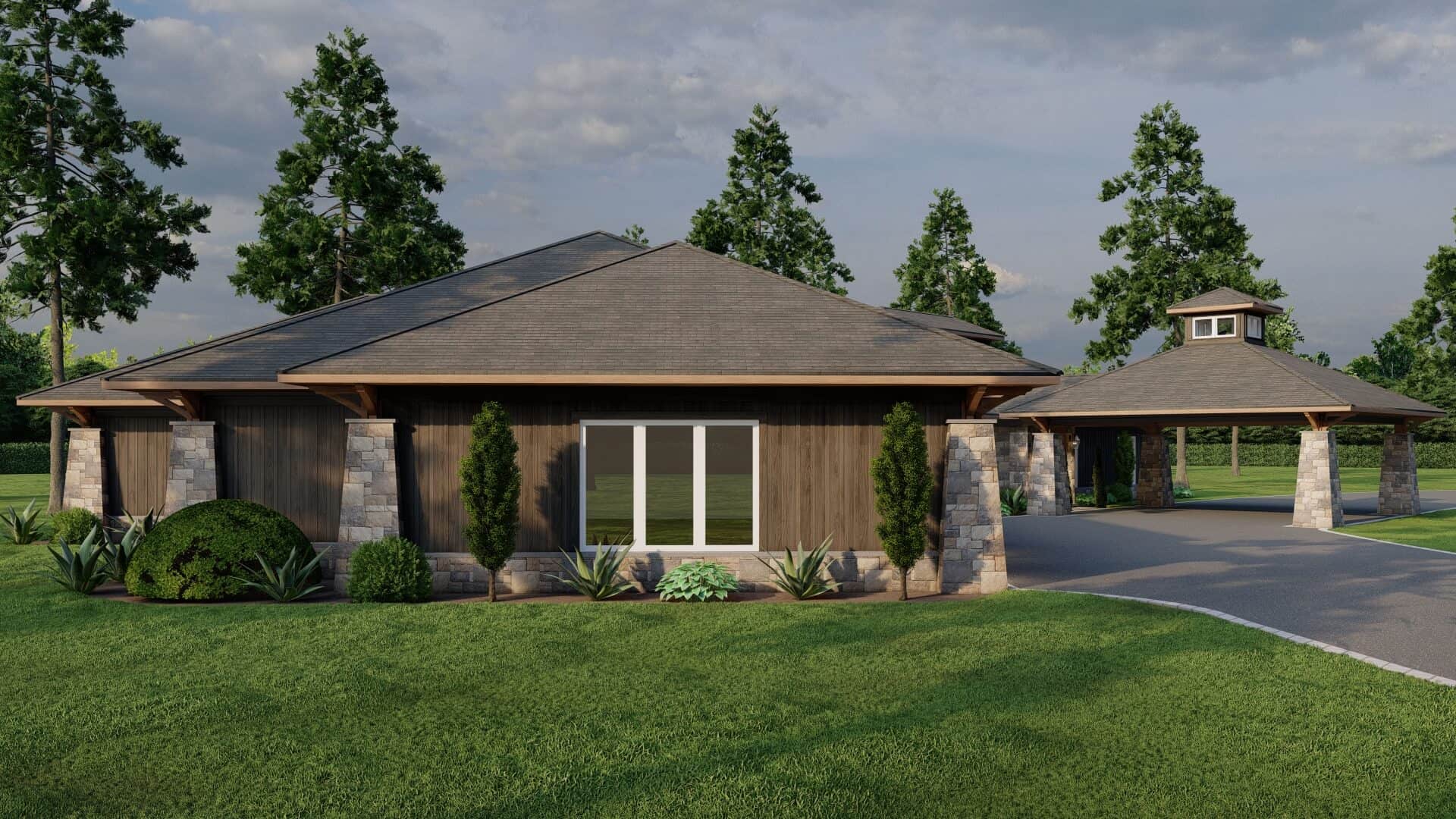 Left View of this 4-Bedroom,3638 Sq Ft Plan -193-1283