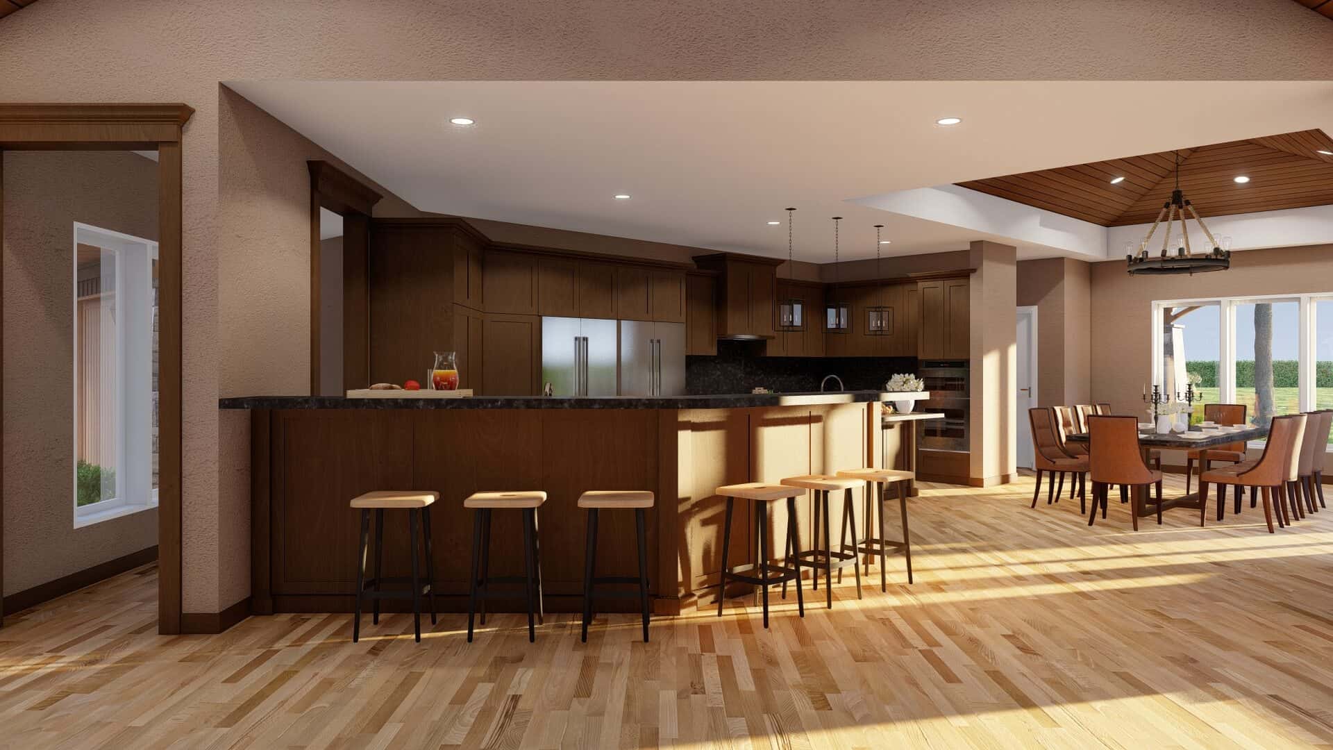 Kitchen: Breakfast Bar of this 4-Bedroom,3638 Sq Ft Plan -193-1283