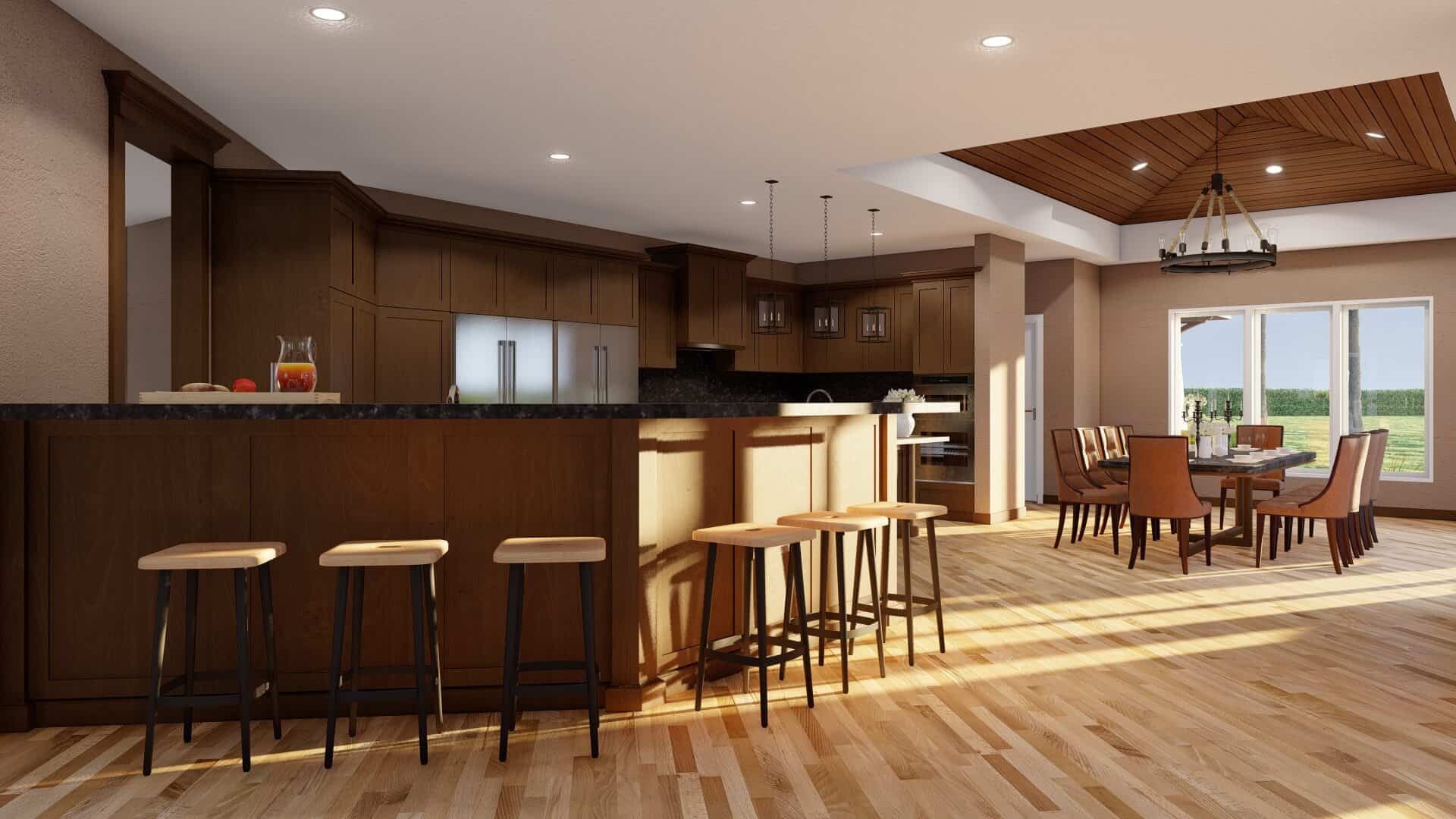 Kitchen: Breakfast Bar of this 4-Bedroom,3638 Sq Ft Plan -193-1283