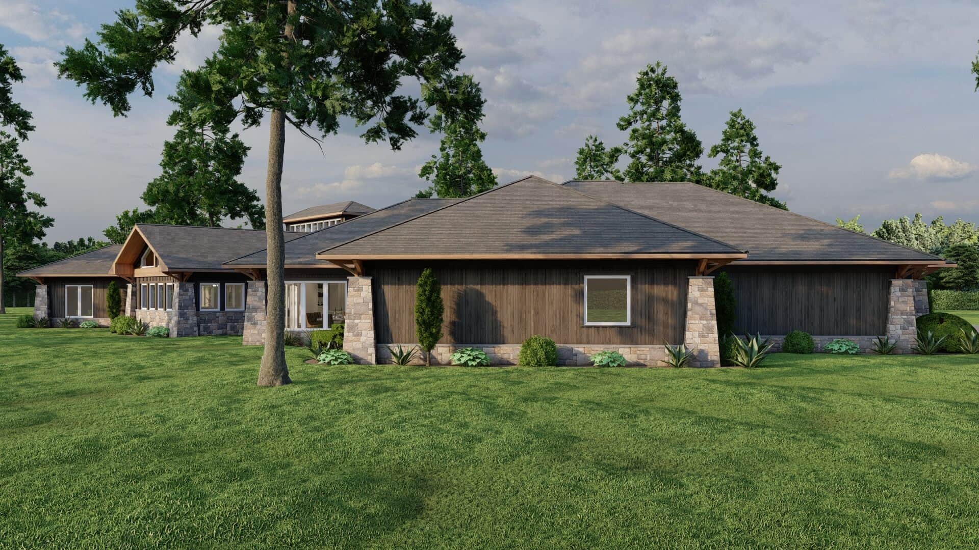 Left View of this 4-Bedroom,3638 Sq Ft Plan -193-1283