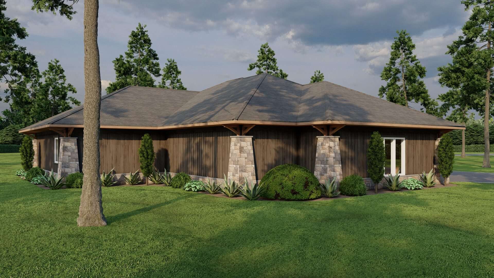Left View of this 4-Bedroom,3638 Sq Ft Plan -193-1283