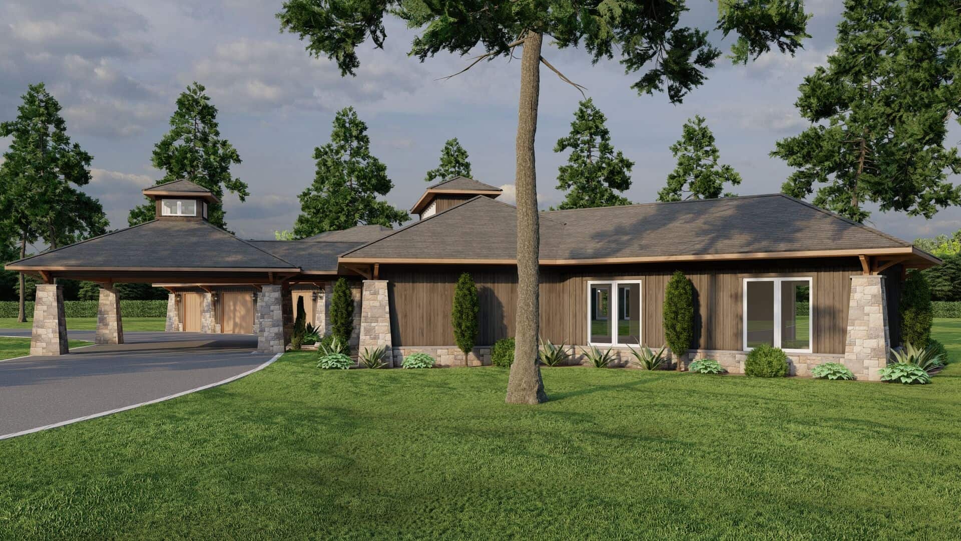 Right View of this 4-Bedroom,3638 Sq Ft Plan -193-1283