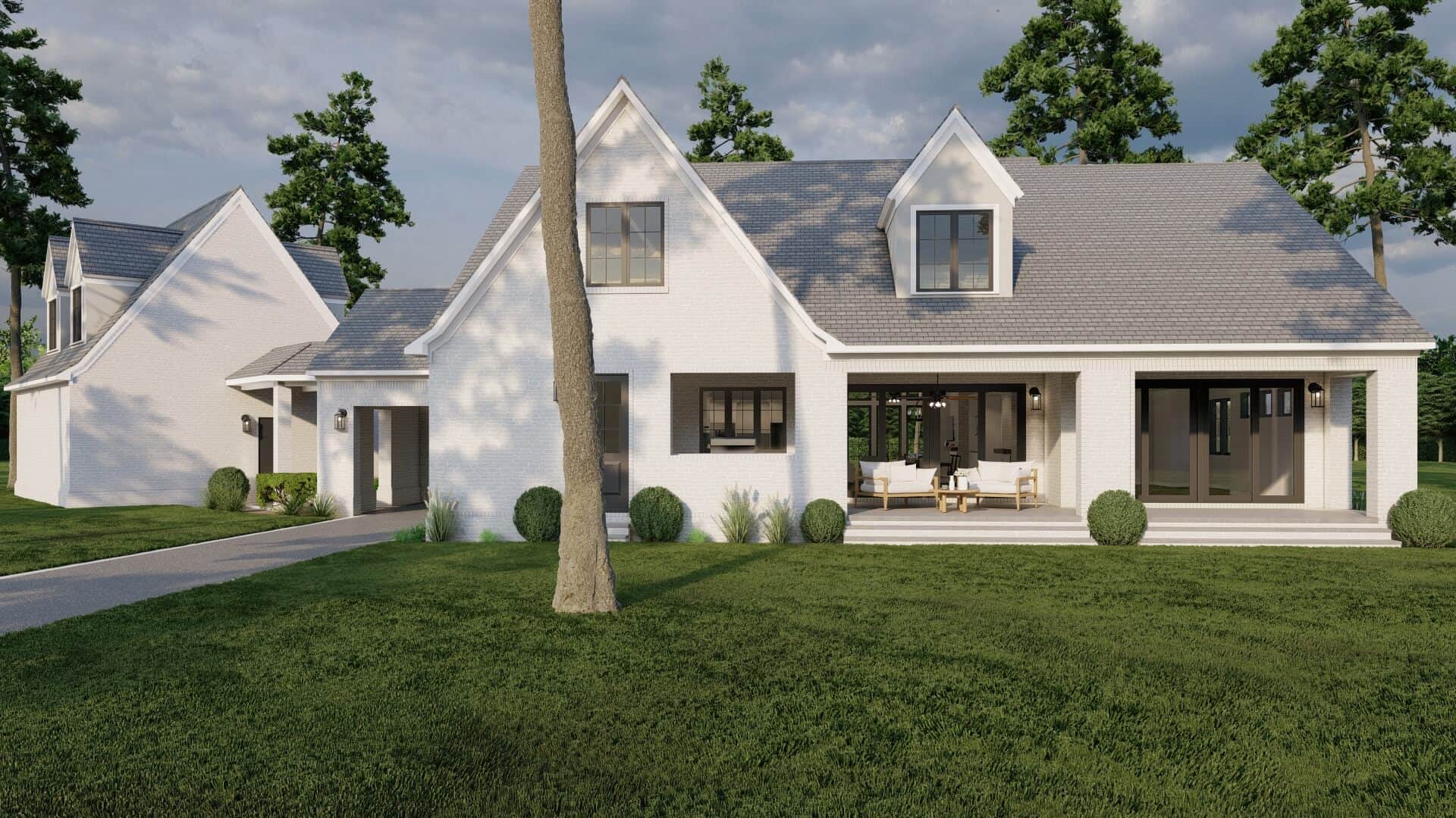Rear View of this 4-Bedroom,3264 Sq Ft Plan -193-1285