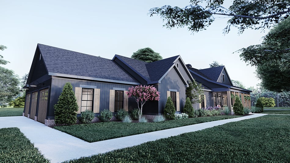 Left View of this 3-Bedroom,3046 Sq Ft Plan -193-1286