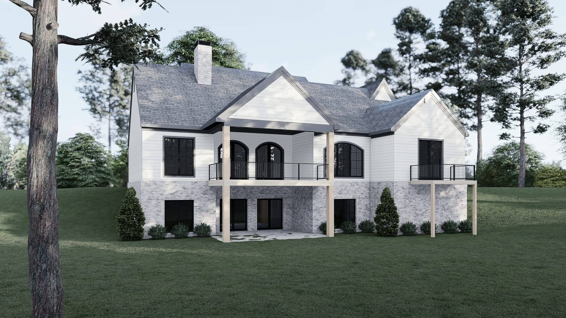 Rear View of this 3-Bedroom,2515 Sq Ft Plan -193-1287