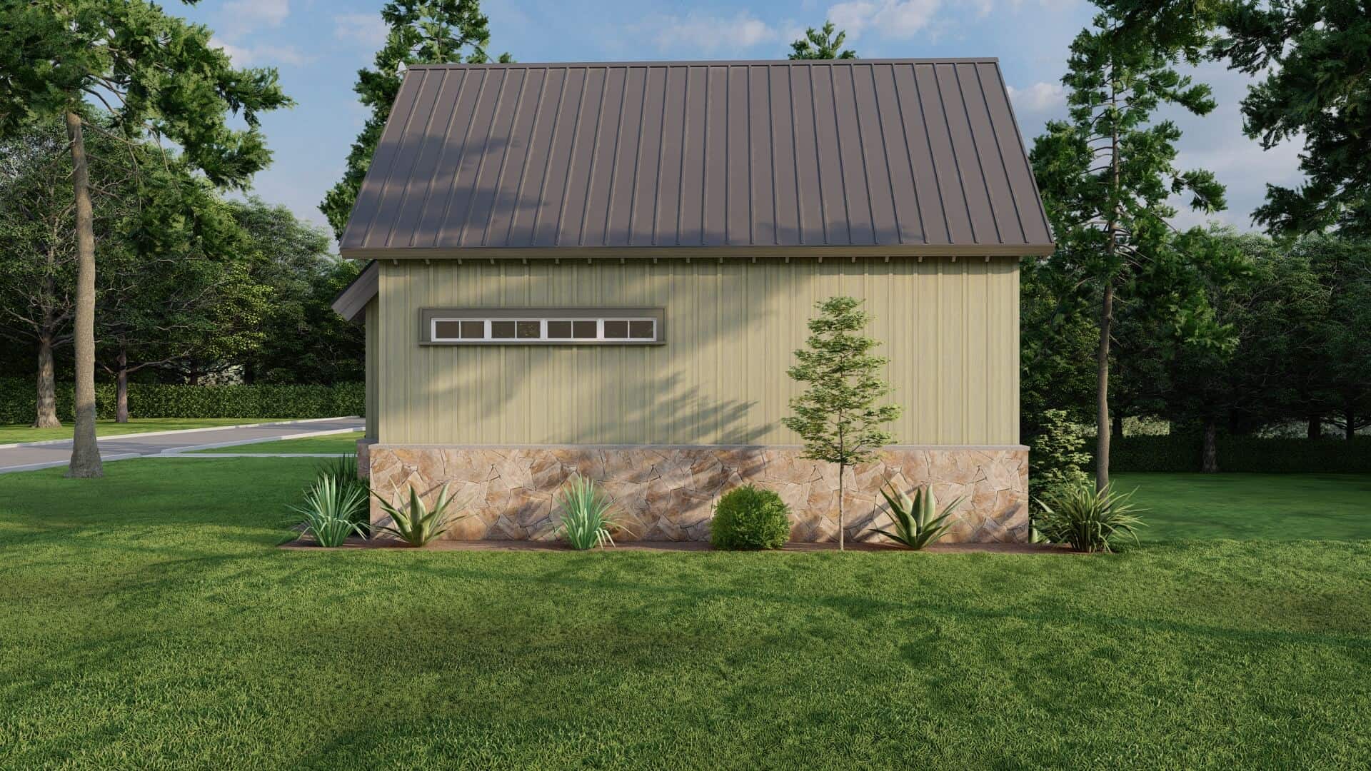 Home Plan Right Elevation of this 2-Bedroom,1846 Sq Ft Plan -193-1289