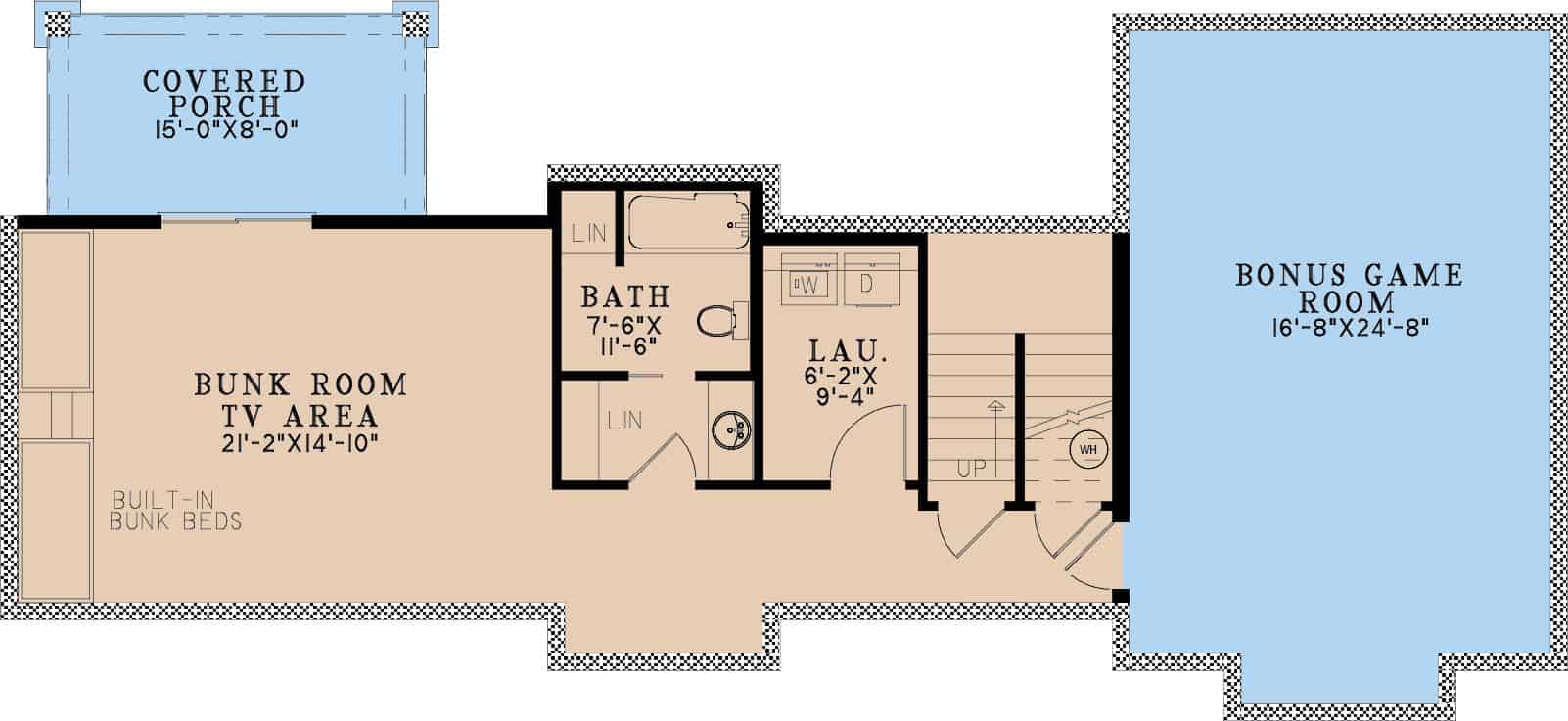 Basement of Cottage Plan #193-1289