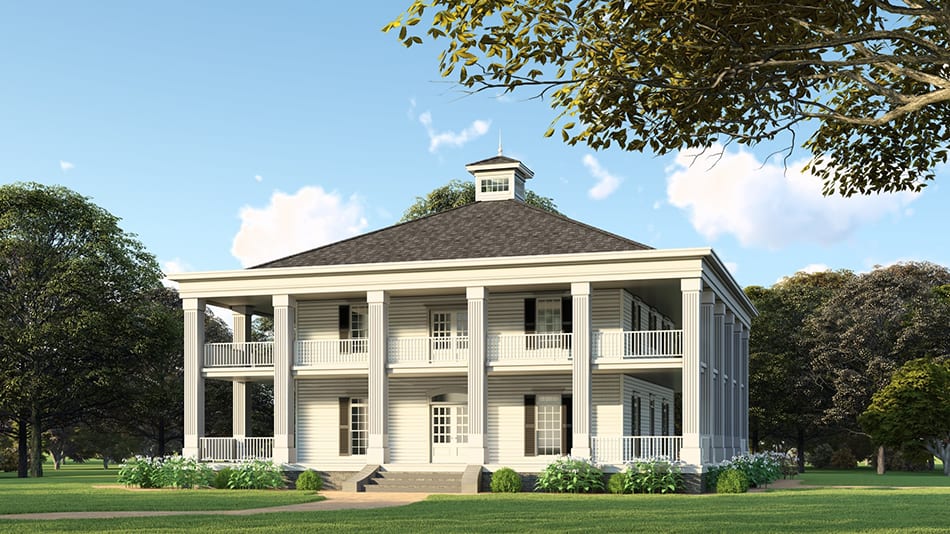 Front elevation of Colonial (ThePlanCollection: House Plan #193-1290)