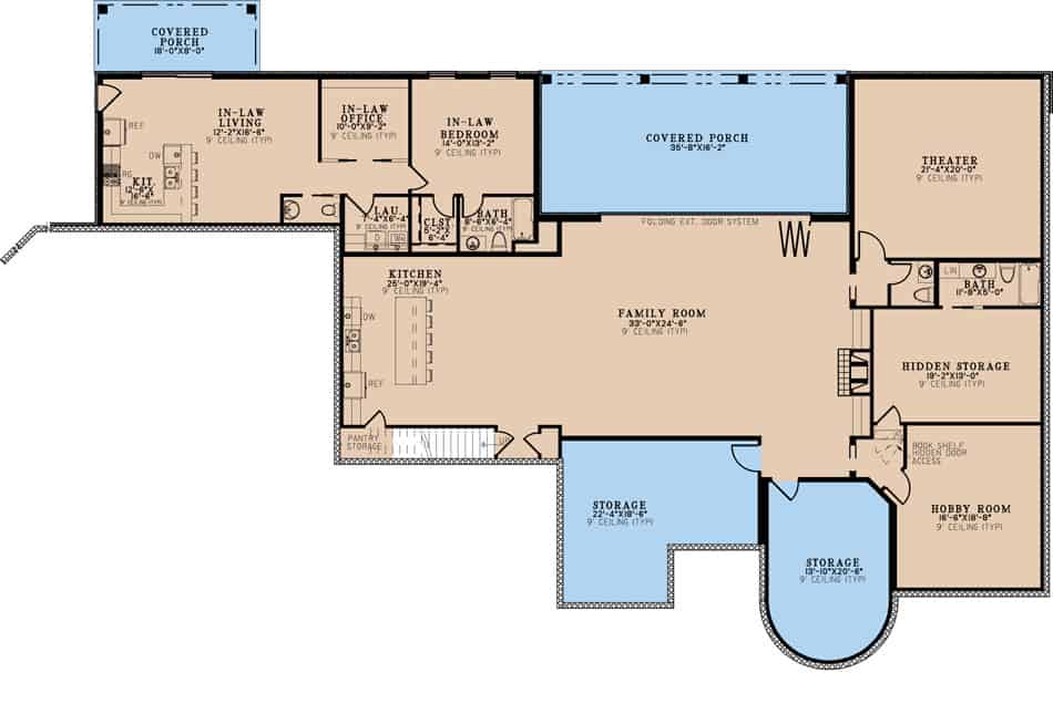Basement of European Plan #193-1291