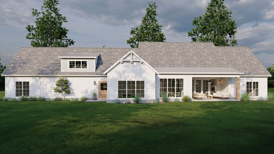 Rear View of this 5-Bedroom,2715 Sq Ft Plan -193-1292