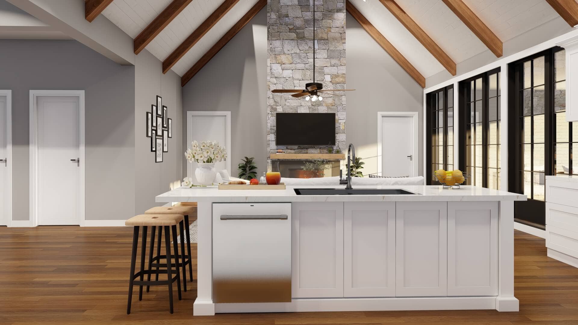 Kitchen: Kitchen Island of this 4-Bedroom,2380 Sq Ft Plan -193-1293