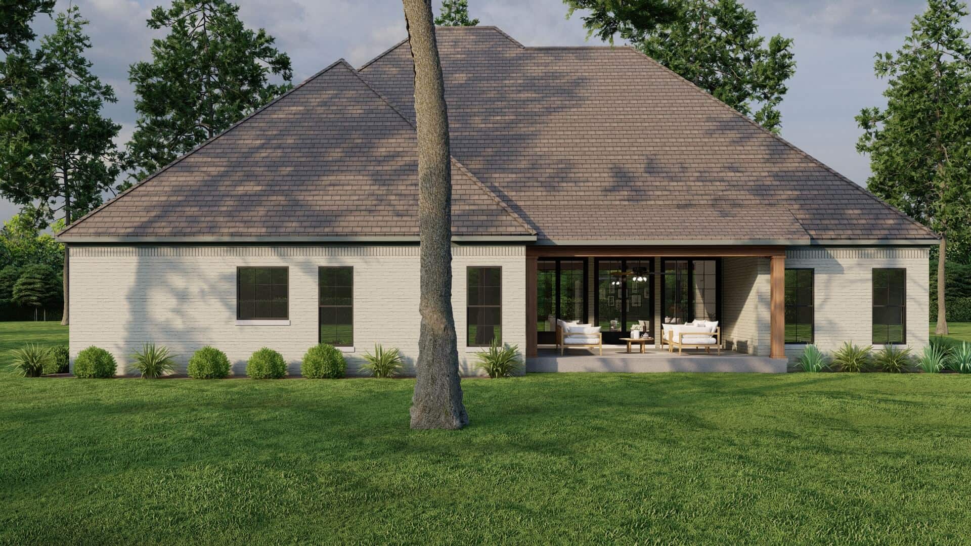 Rear View of this 4-Bedroom,2380 Sq Ft Plan -193-1293