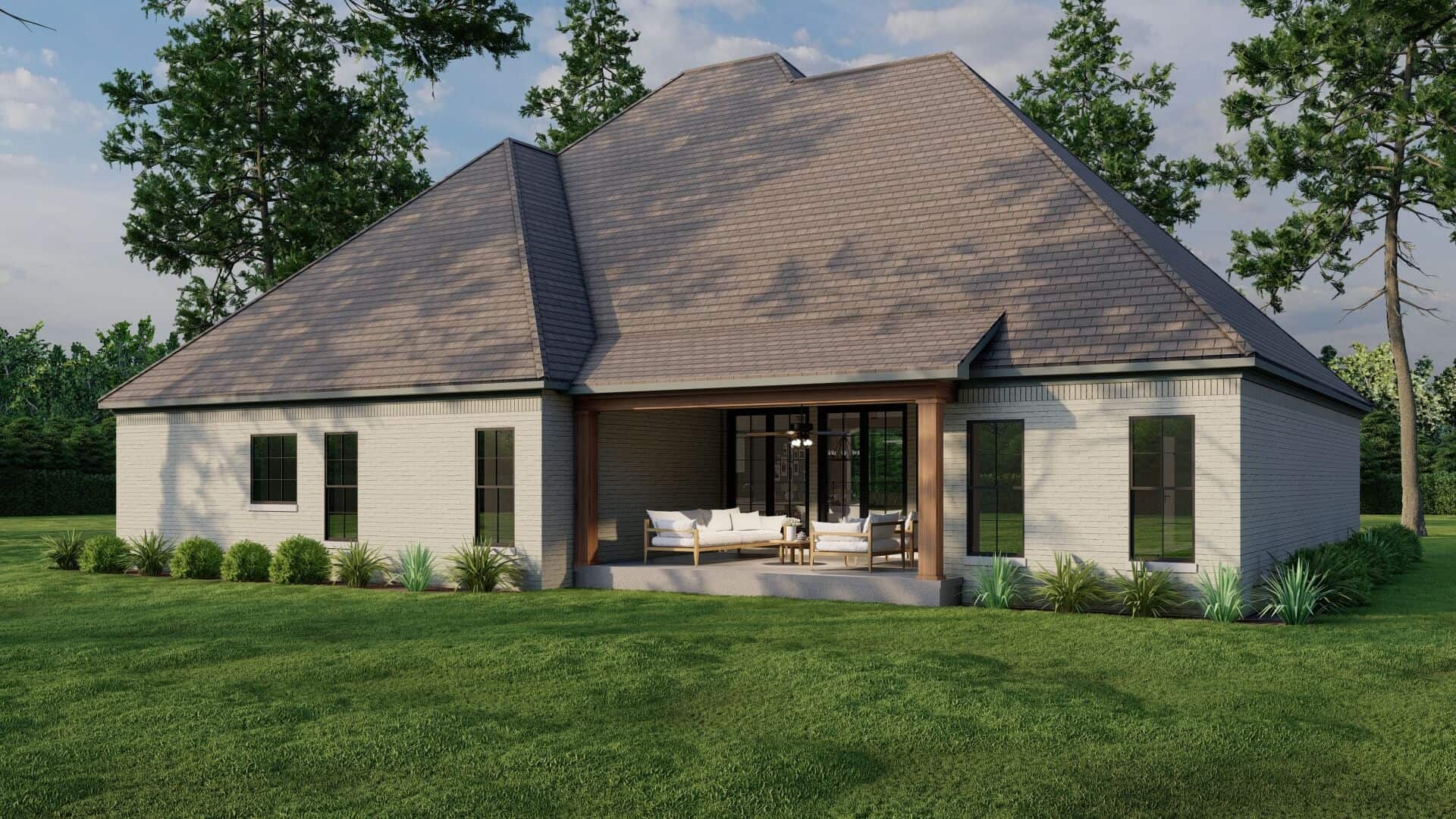 Rear View of this 4-Bedroom,2380 Sq Ft Plan -193-1293