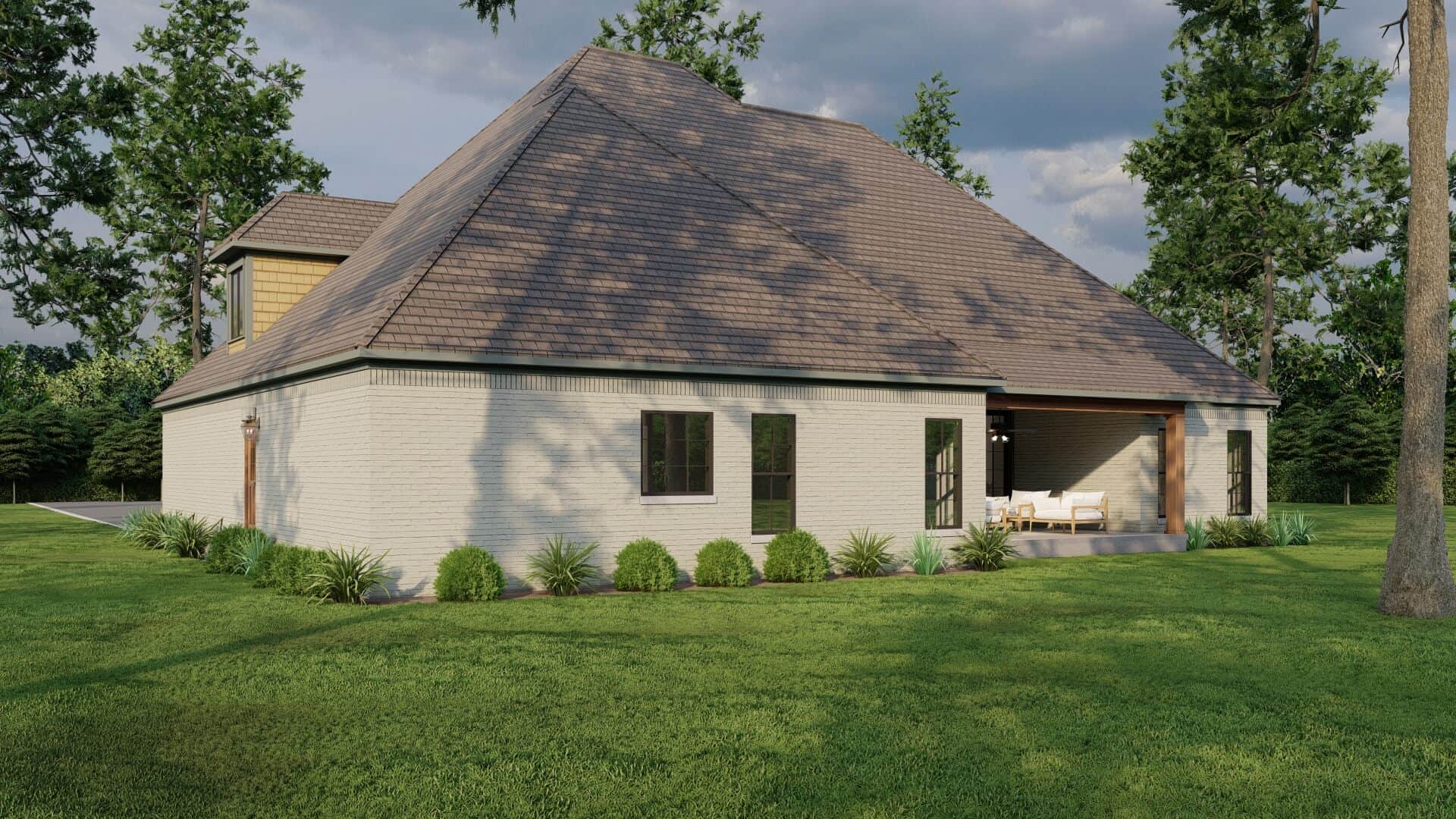 Rear View of this 4-Bedroom,2380 Sq Ft Plan -193-1293