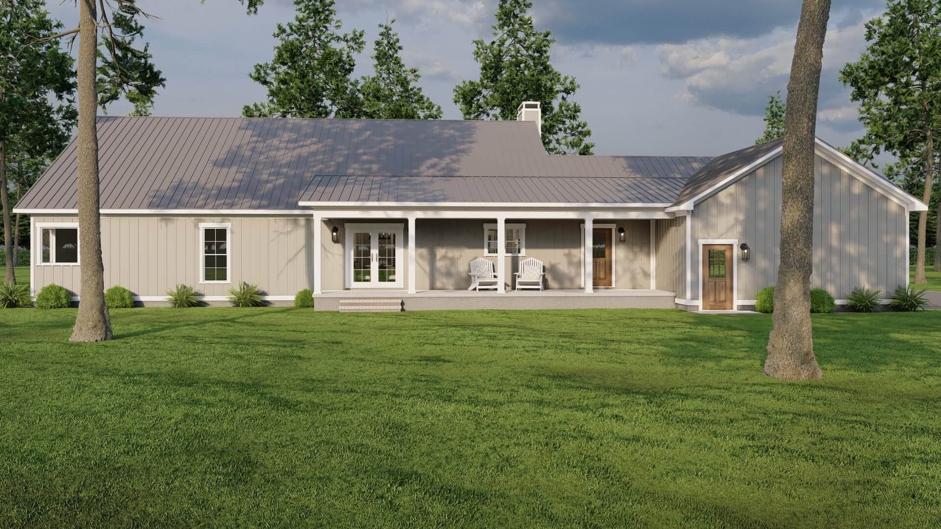 Rear View of this 3-Bedroom,2313 Sq Ft Plan -193-1295