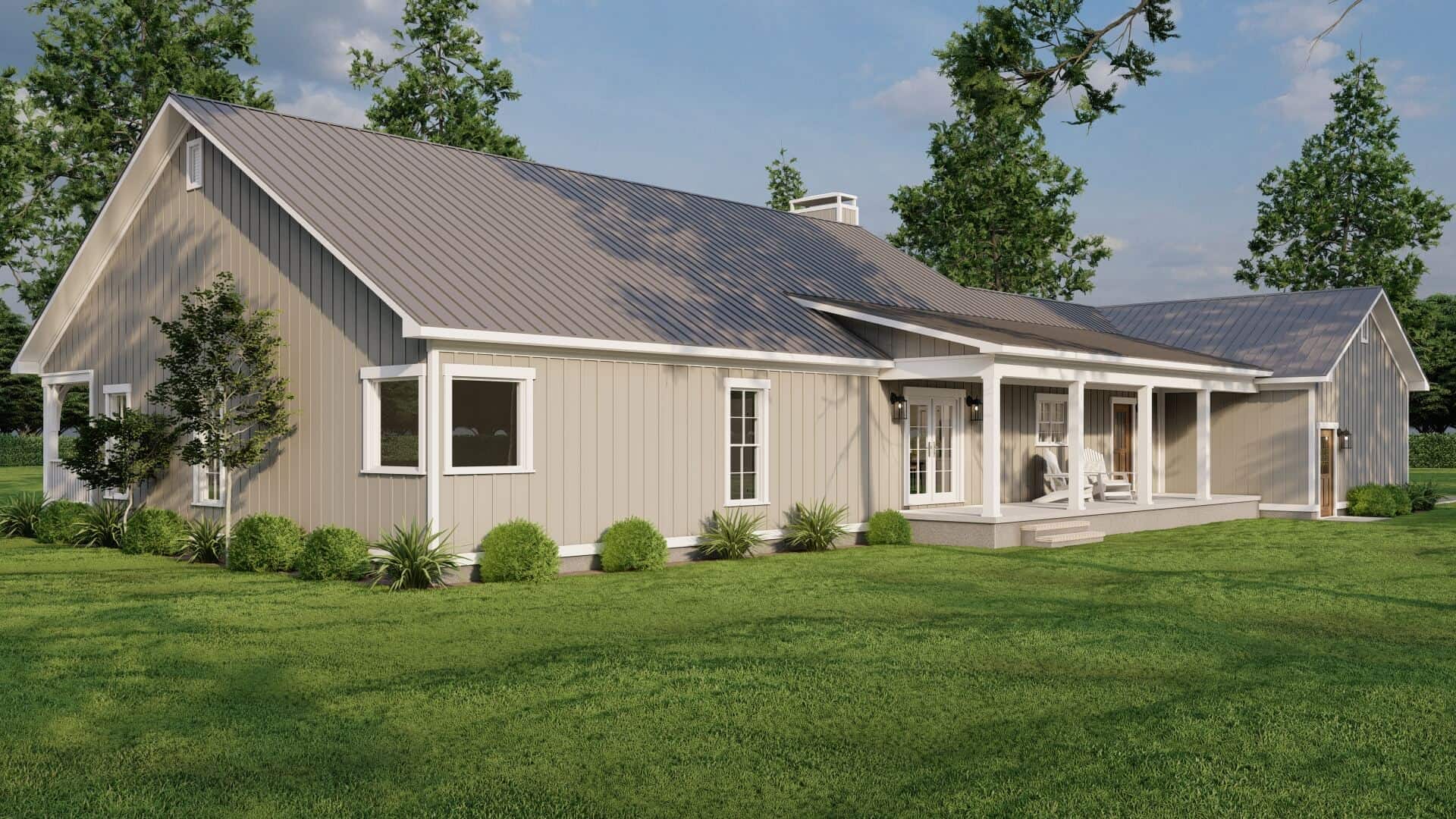Rear View of this 3-Bedroom,2313 Sq Ft Plan -193-1295