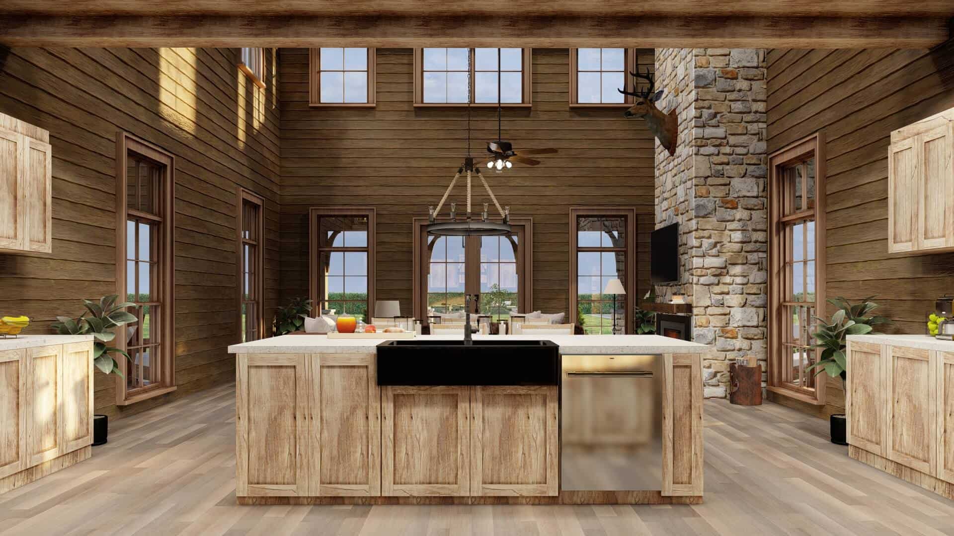 Kitchen: Kitchen Island of this 4-Bedroom,3723 Sq Ft Plan -193-1296