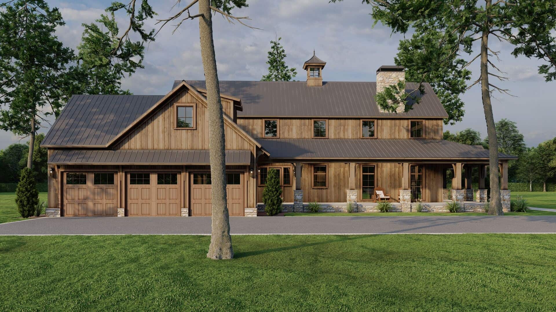 Left Side View of this 4-Bedroom,3723 Sq Ft Plan -193-1296