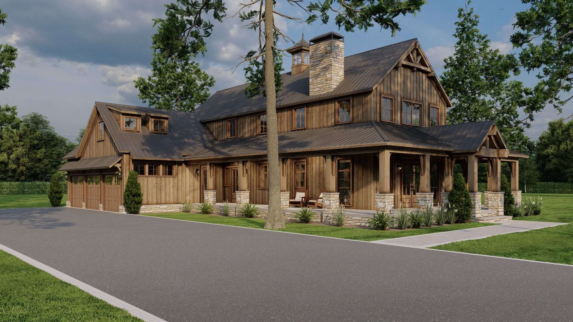 Left Side View of this 4-Bedroom,3723 Sq Ft Plan -193-1296
