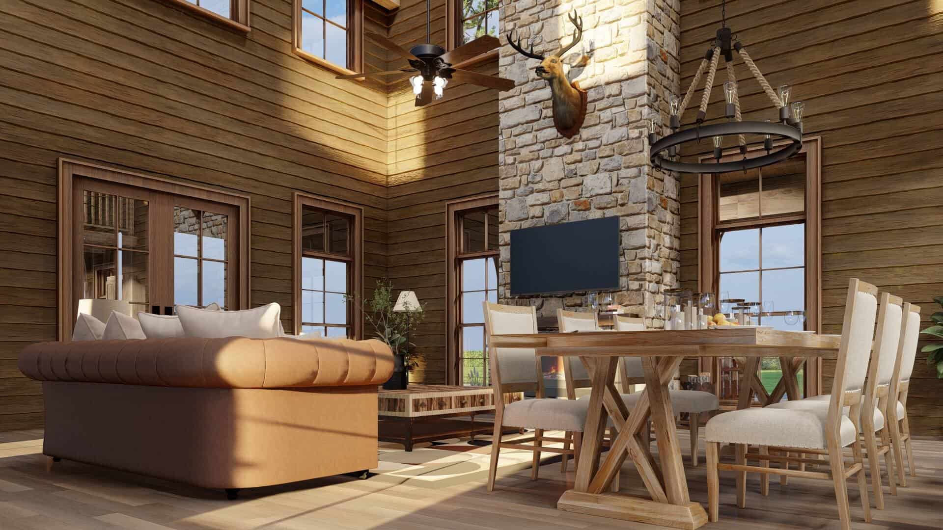 Great Room of this 4-Bedroom,3723 Sq Ft Plan -193-1296