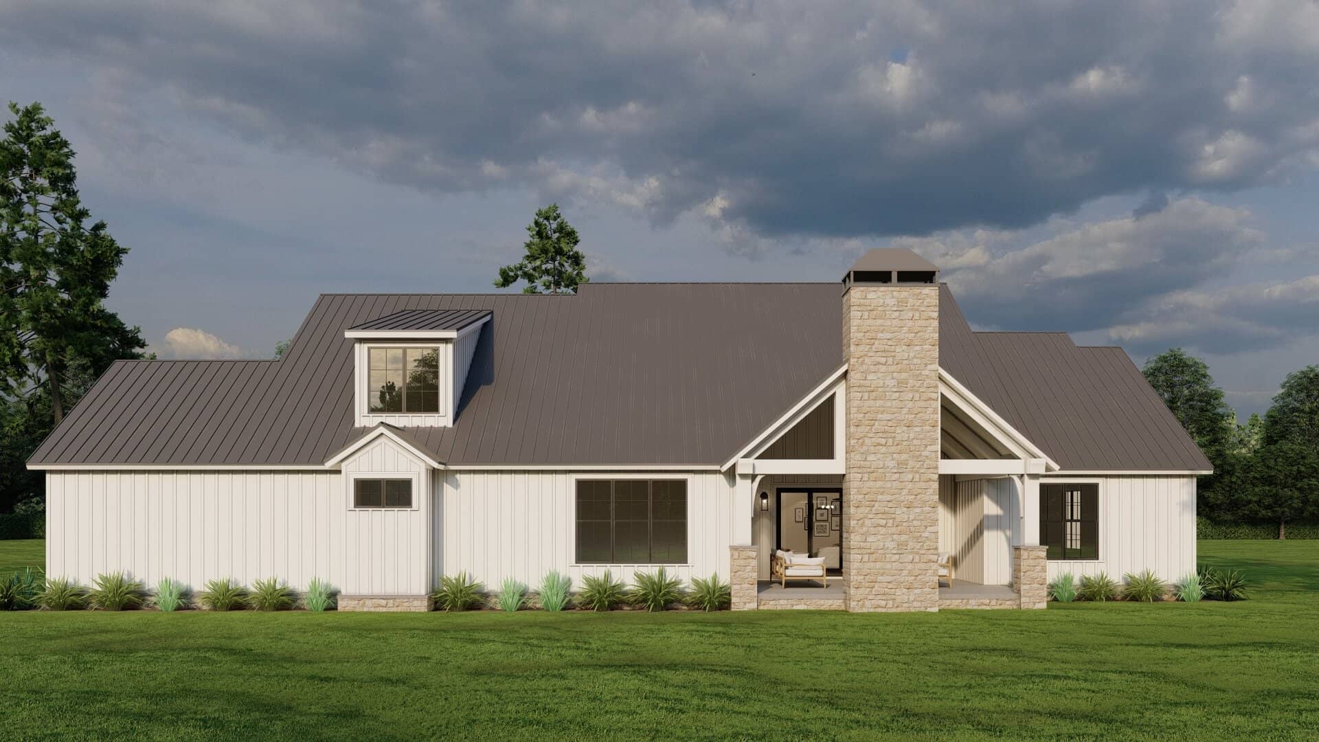 Rear View of this 4-Bedroom,2679 Sq Ft Plan -193-1297