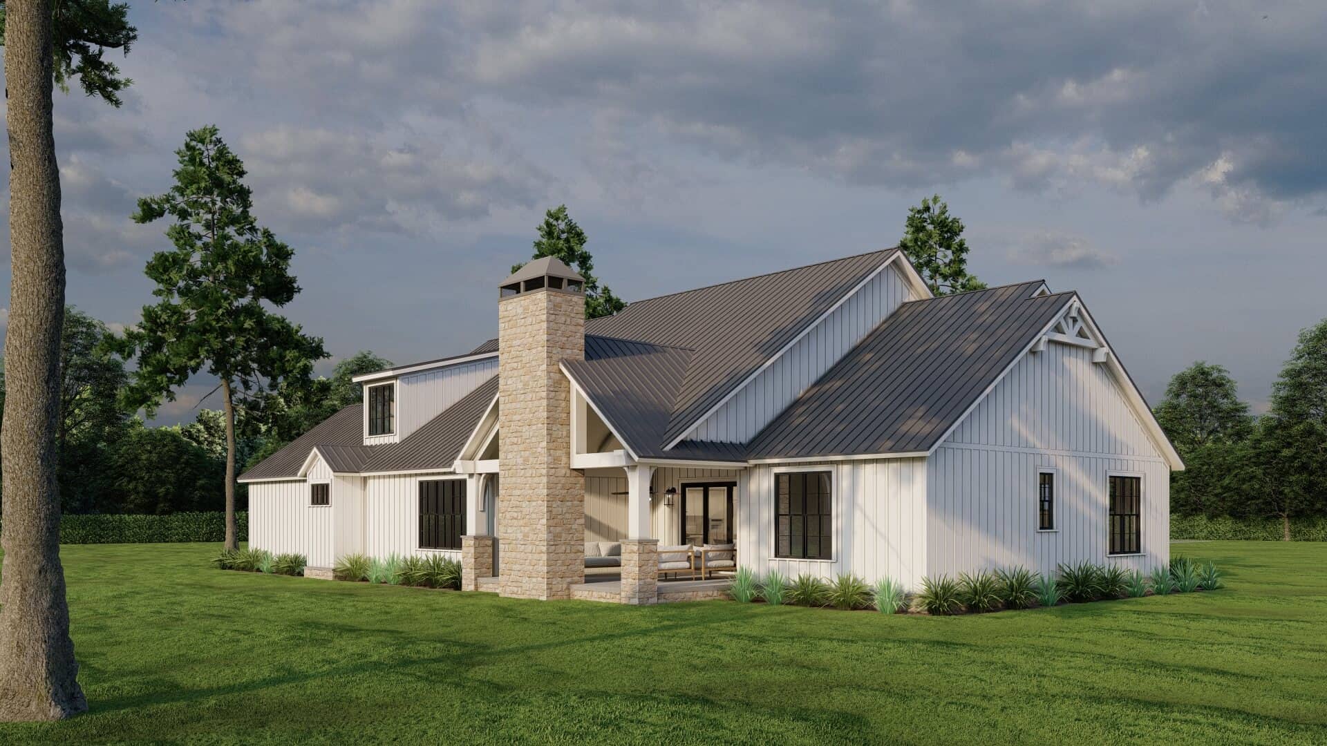 Rear View of this 4-Bedroom,2679 Sq Ft Plan -193-1297