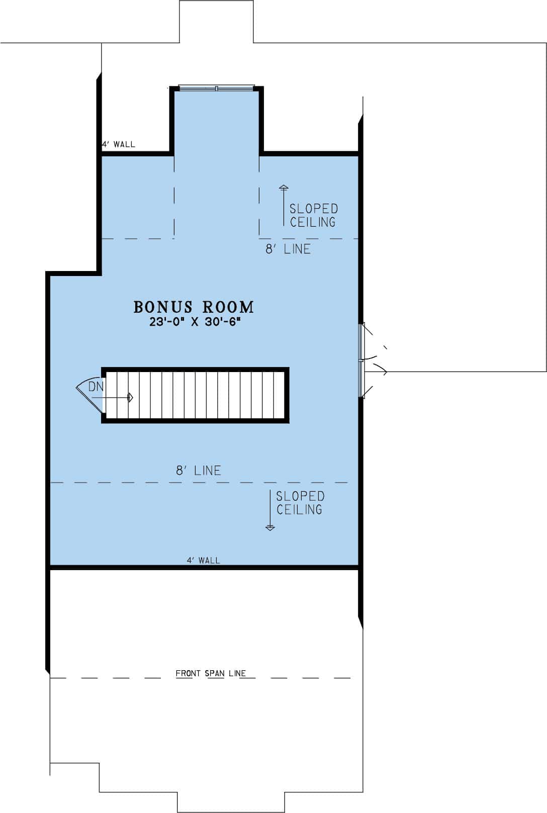 Bonus Room of Traditional Plan #193-1297