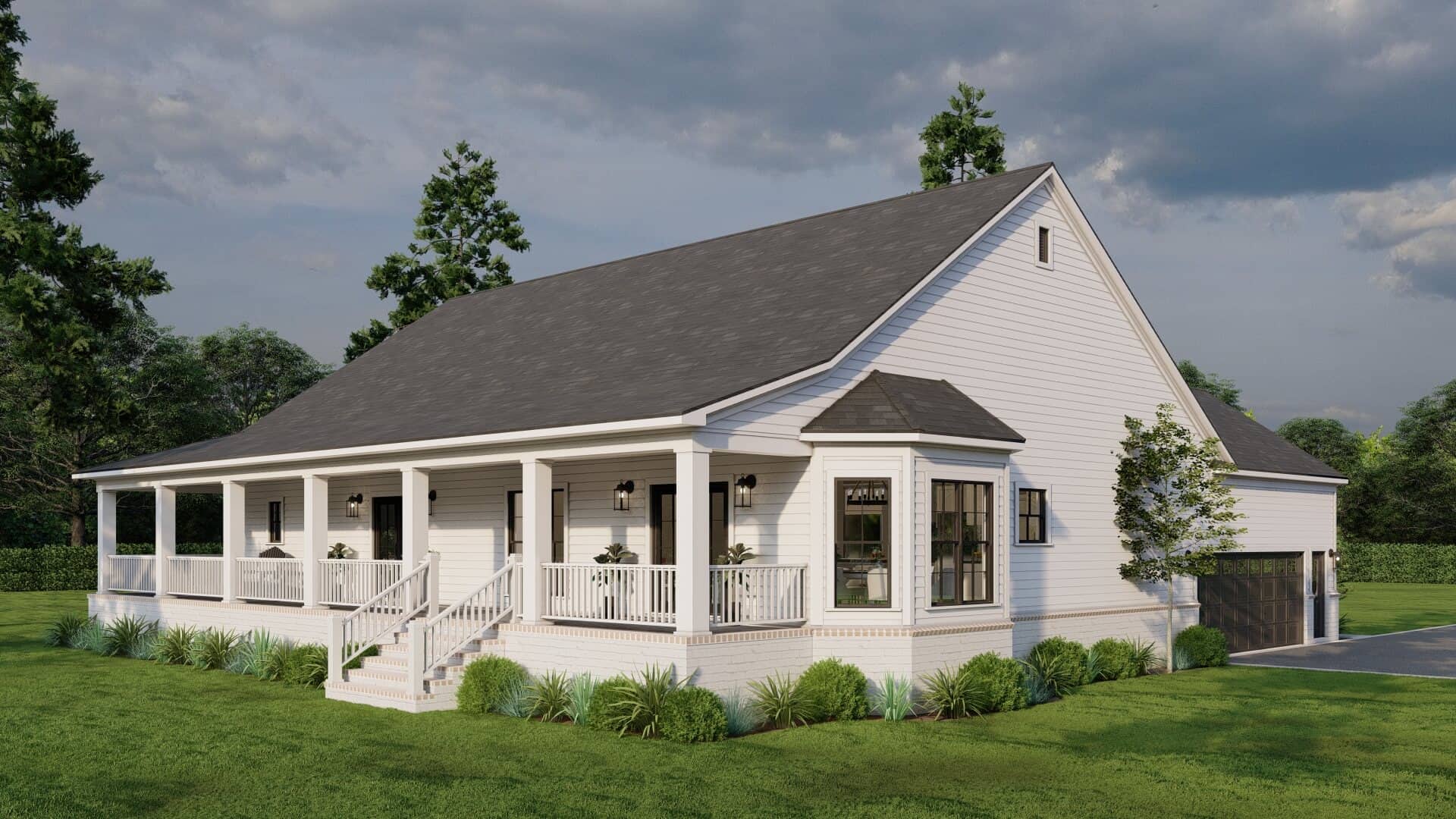Rear View of this 3-Bedroom,2165 Sq Ft Plan -193-1298
