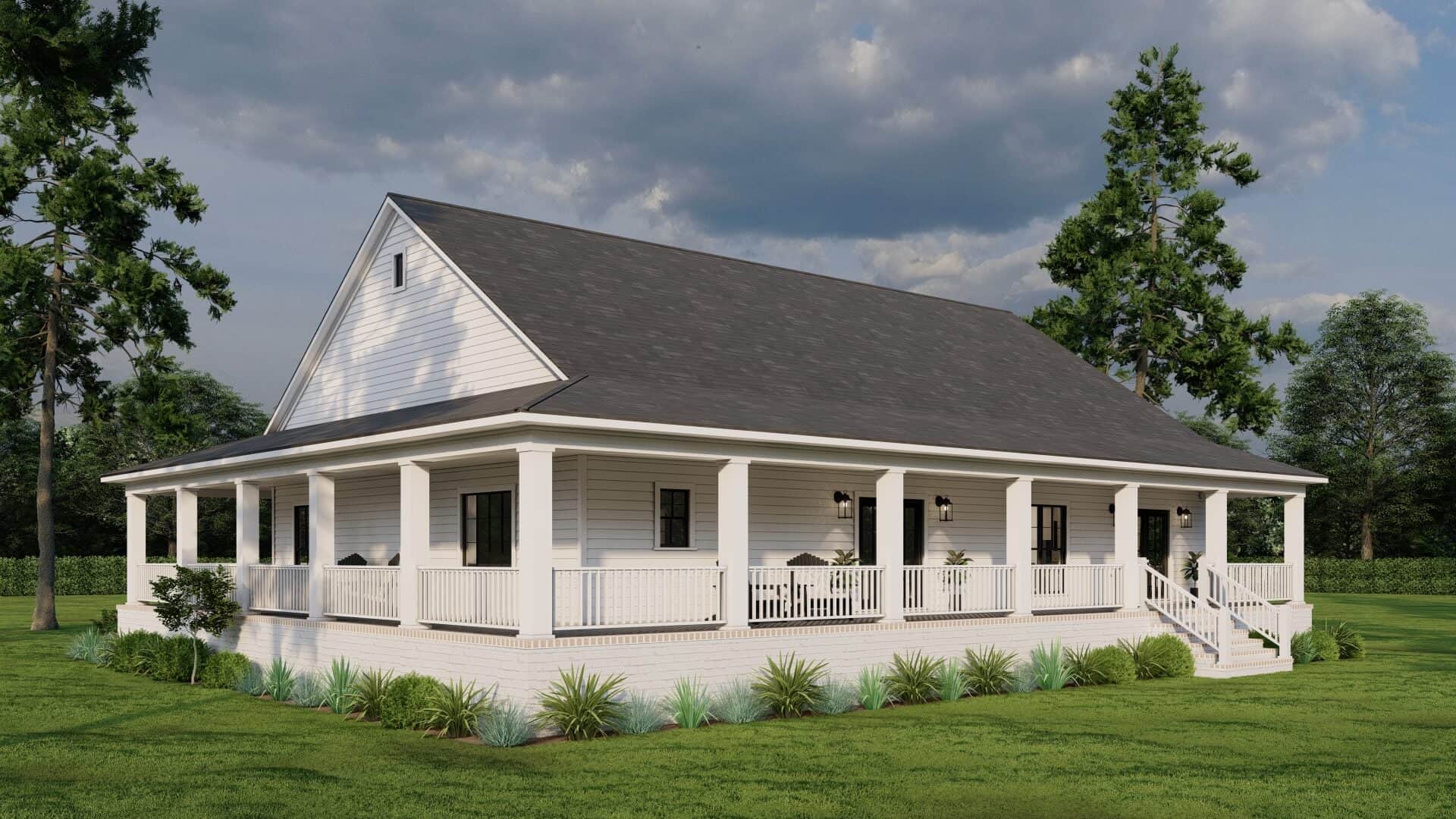 Rear View of this 3-Bedroom,2165 Sq Ft Plan -193-1298