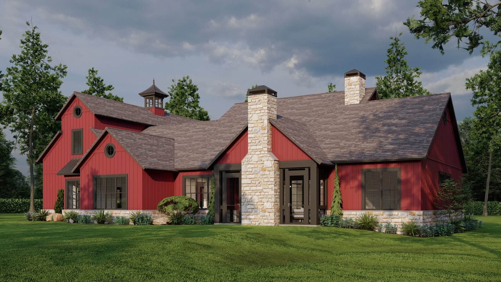 Rear View of this 4-Bedroom,2683 Sq Ft Plan -193-1299