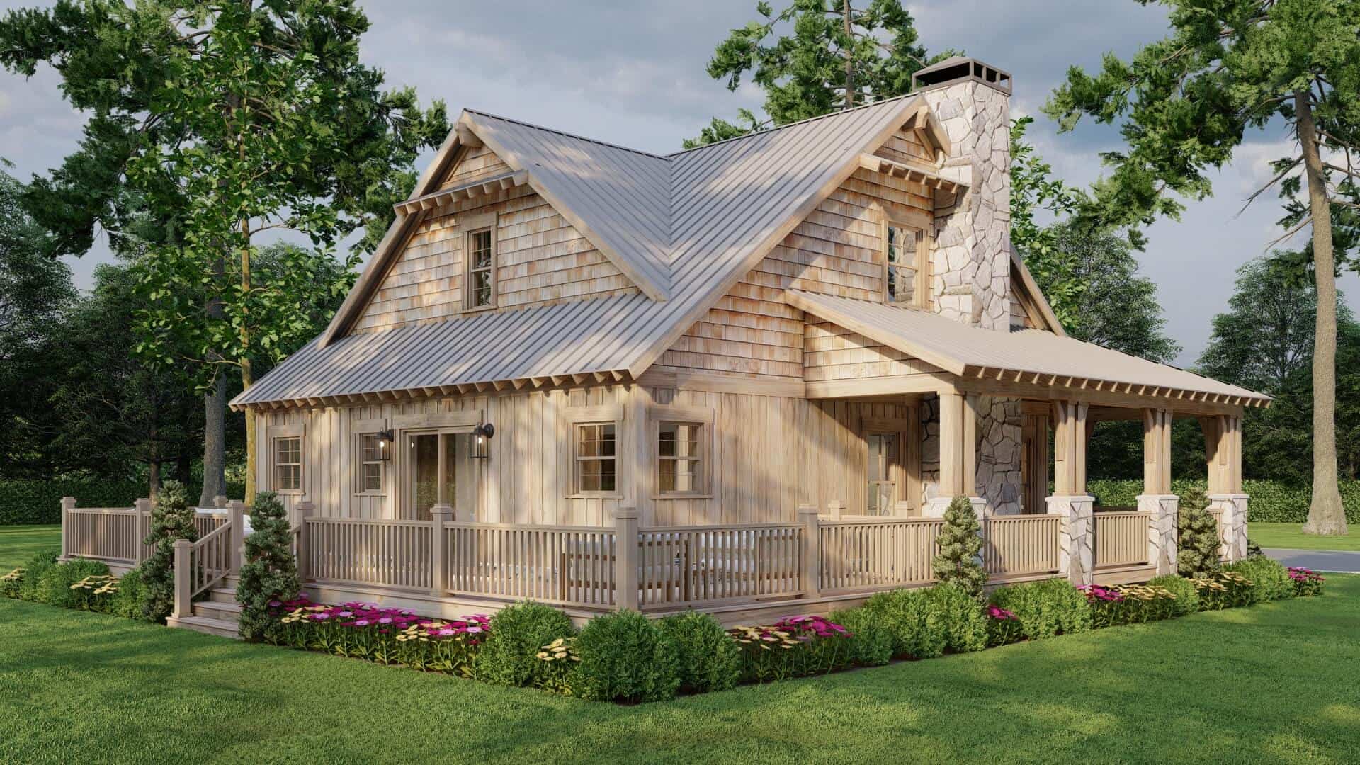 Rear View of this 3-Bedroom,1660 Sq Ft Plan -193-1300
