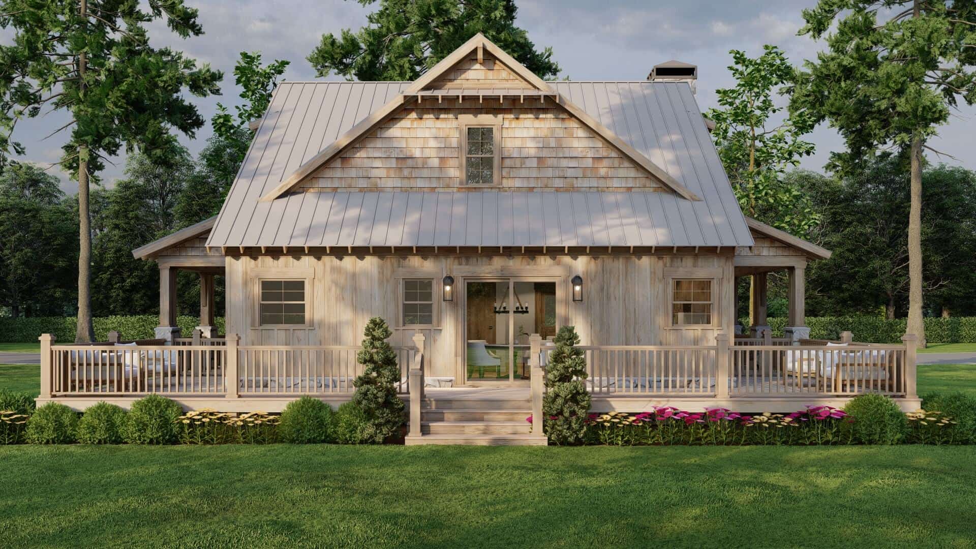 Rear View of this 3-Bedroom,1660 Sq Ft Plan -193-1300